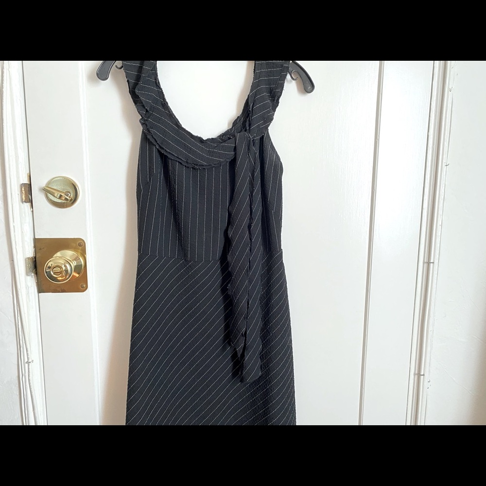 Moschino Black Pinstriped Dress